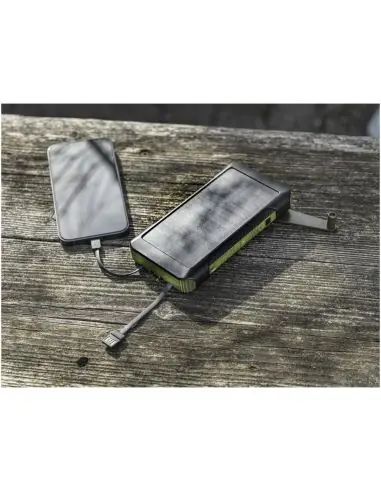 Batería externa de dinamo solar en plástico...