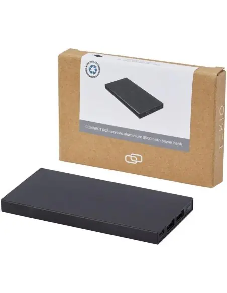 Batería externa de 5000 mAh en aluminio reciclado Ecológica Personalizada 6124349