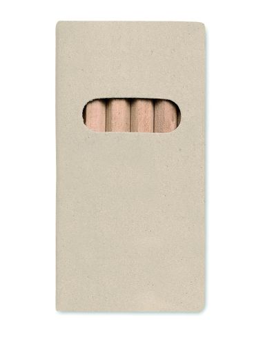 6 lápices de colores en caja Ecológica...