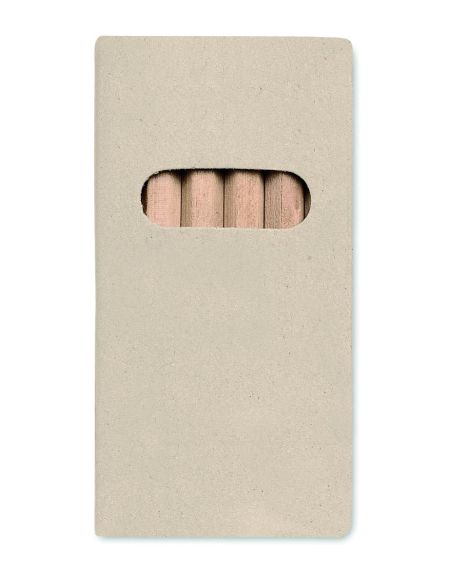 6 lápices de colores en caja Ecológica Personalizada 7KC2478