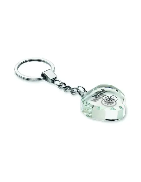 Llavero corazón de cristal Ecológico Personalizado 7MO2658