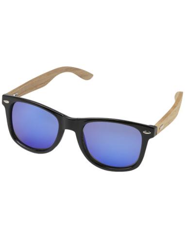 Gafas de sol polarizadas con cristal de espejo de PET reciclado/madera en caja de regalo "Hura"