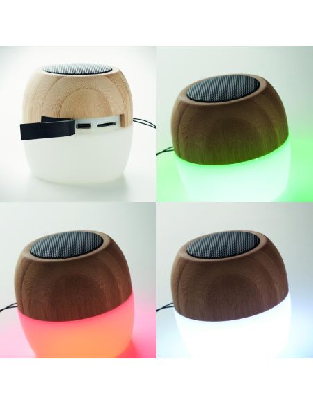 Altavoz bambú inalámbrico 5.0 Ecológico Personalizado 7MO6385