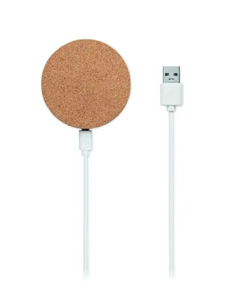 Cargador inalámbrico redondo Ecológico Personalizado 7MO6399