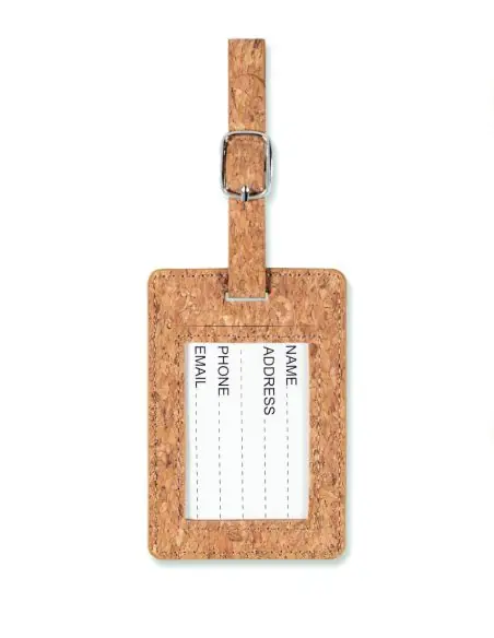 Etiqueta equipaje de corcho Ecológica Personalizada 7MO6418