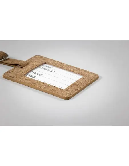 Etiqueta equipaje de corcho Ecológica Personalizada 7MO6418