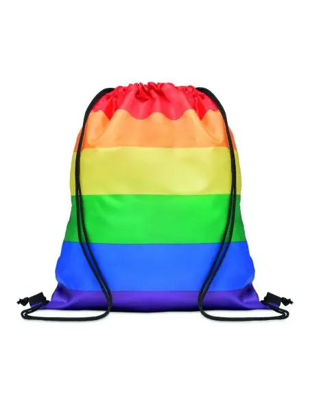 Bolsa cuerdas rainbow de RPET Ecológica Personalizada 7MO6436