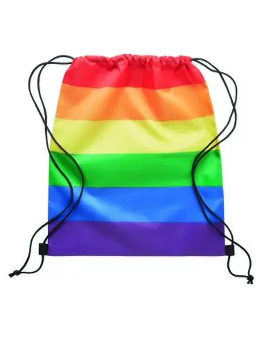 Bolsa cuerdas rainbow de RPET Ecológica...