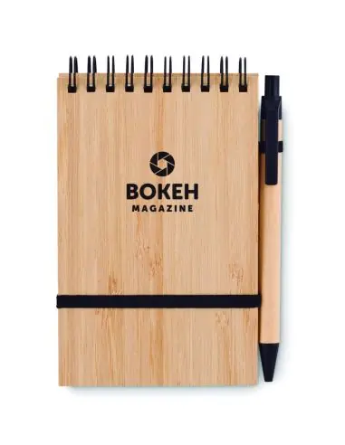 Libreta de bambú A6 Ecológica Personalizada...