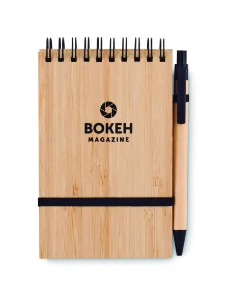 Libreta de bambú A6 Ecológica Personalizada 7MO6528