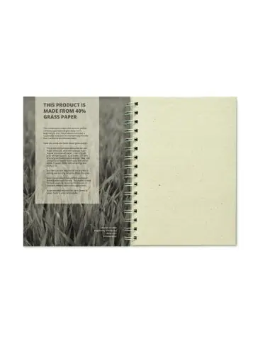 Libreta anillas A5 papel hierba Ecológica...