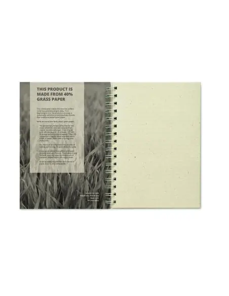 Libreta anillas A5 papel hierba Ecológica Personalizada 7MO6541
