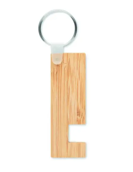 Soporte y llavero de bambú Ecológico Personalizado 7MO6596