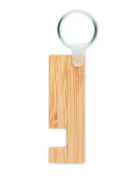 Soporte y llavero de bambú Ecológico Personalizado 7MO6596