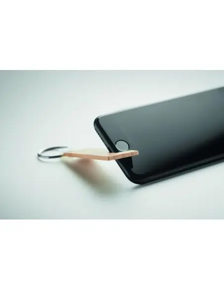 Soporte y llavero de bambú Ecológico Personalizado 7MO6596