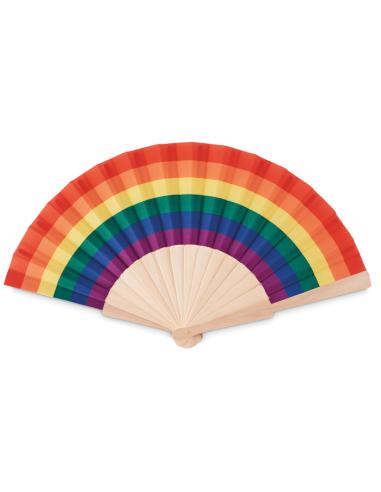 Abanico de madera rainbow lojak