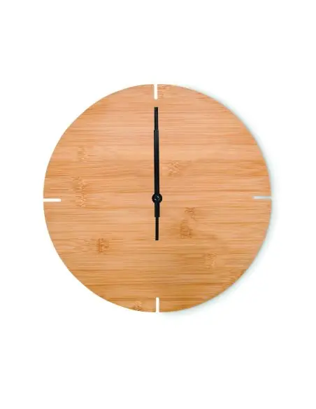 Reloj redondo pared de bambú Ecológico Personalizado 7MO6792
