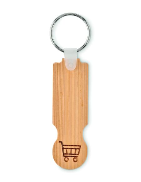 Llavero de bambú ficha Ecológico Personalizado 7MO6797