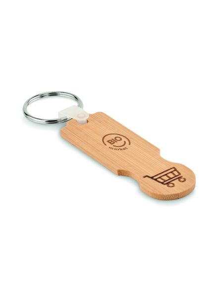 Llavero de bambú ficha Ecológico Personalizado 7MO6797