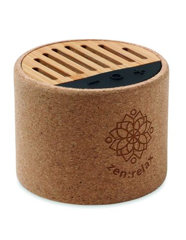 Altavoz redondo de corcho Ecológico...