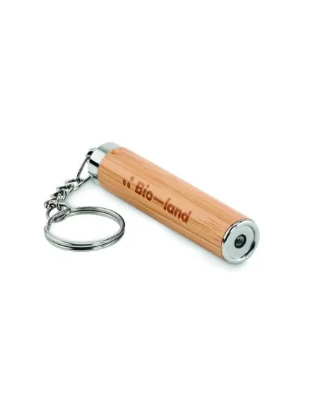 Mini linterna bambú llavero Ecológica Personalizada 7MO6894