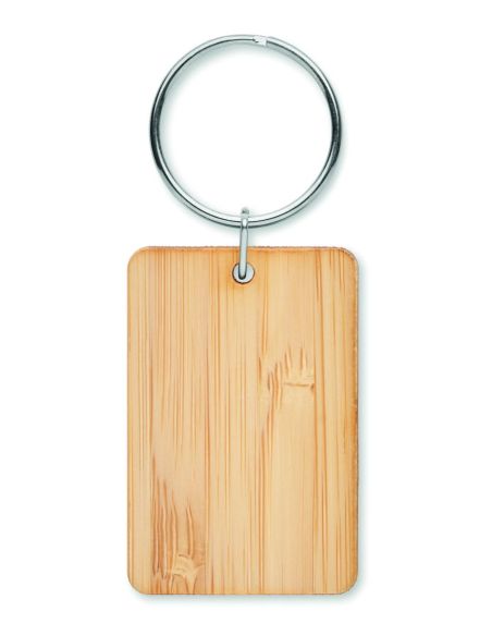Llavero rectangular de bambú Ecológico Personalizado 7MO6978