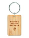 Llavero rectangular de bambú Ecológico Personalizado 7MO6978 - Imagen 3