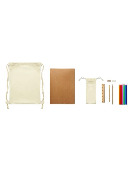 Set de dibujo infantil en bolsa Ecológica Personalizada 7MO6980