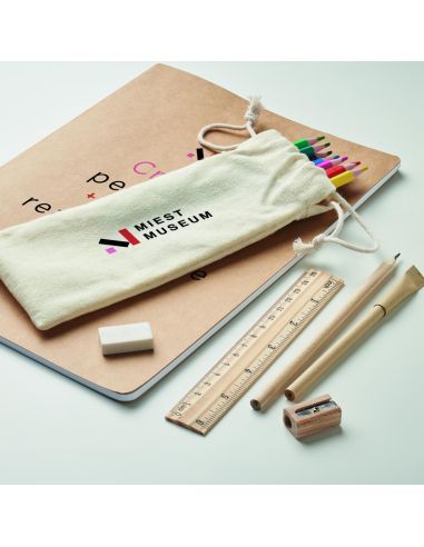 Set de dibujo infantil en bolsa Ecológica...