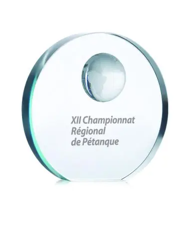 Trofeo esfera cristal Ecológico Personalizado...