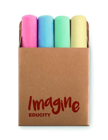 4 tizas de colores Ecológica Personalizada 7MO8929