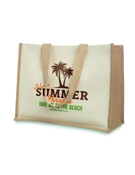 Bolsa de la compra yute y lona Ecológica Personalizada 7MO8967