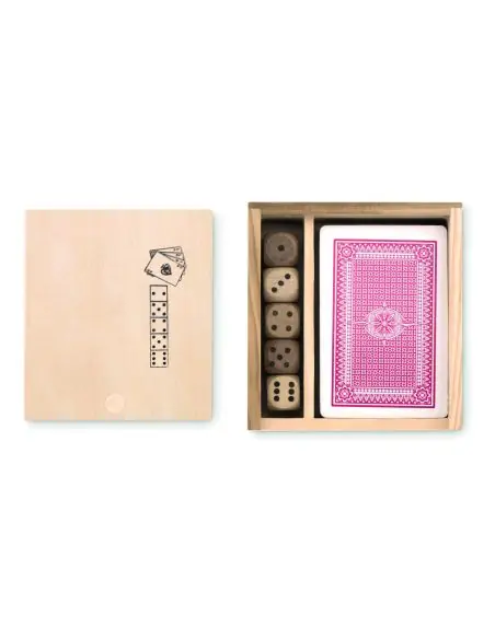 Set de cartas y dados en caja Ecológica Personalizada 7MO9187