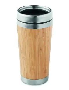 Termo bambú doble capa 400ml Ecológico Personalizado 7MO9444