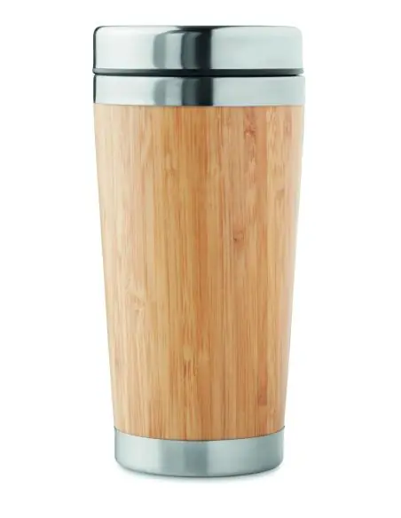 Termo bambú doble capa 400ml Ecológico Personalizado 7MO9444