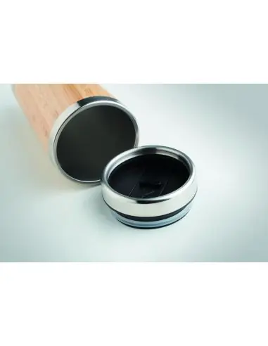 Termo bambú doble capa 400ml Ecológico...