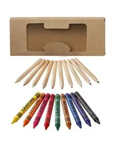 Set de 19 lápices y ceras Ecológica Personalizada 6106788 - Producto ecológico