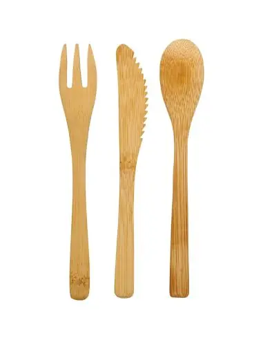 Juego de cubiertos de bambú Ecológico...
