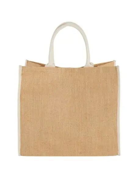 Bolsa Tote de yute con bordes contrastados Ecológica Personalizada 6120182