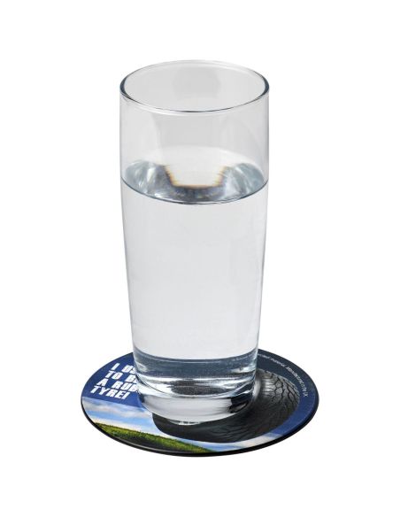 Brite-Mat® Posavasos redondo con material de neumático Ecológico Personalizado 6210521
