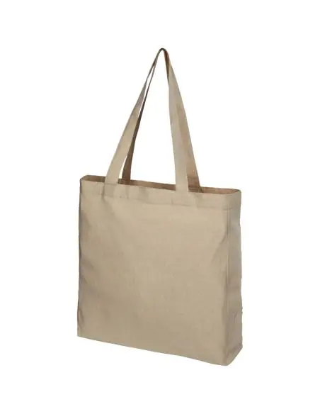 Bolsa Tote de algodón reciclado de 210 g/m² con refuerzos Ecológica Personalizada 6120537