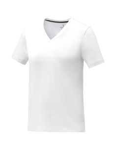 Camiseta de manga corta y cuello en V para mujer... - Producto ecológico