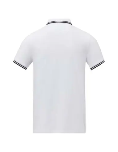 Polo de manga corta con ribete para hombre...