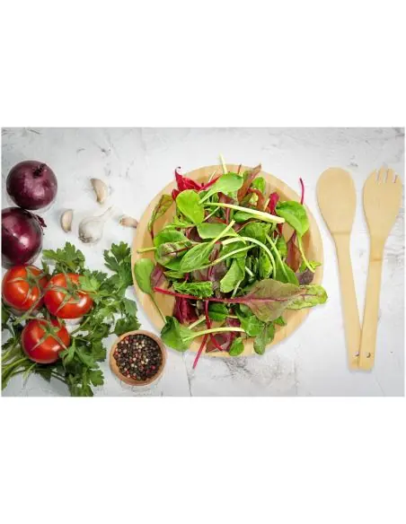 Ensaladera y cubiertos de bambú Ecológica Personalizada 6113268