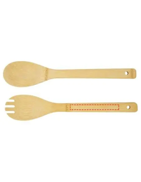 Ensaladera y cubiertos de bambú Ecológica Personalizada 6113268