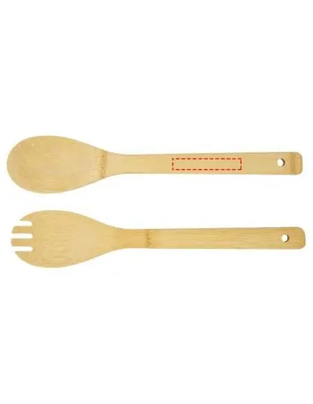 Ensaladera y cubiertos de bambú Ecológica Personalizada 6113268