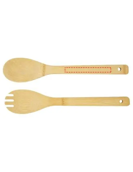 Ensaladera y cubiertos de bambú Ecológica Personalizada 6113268