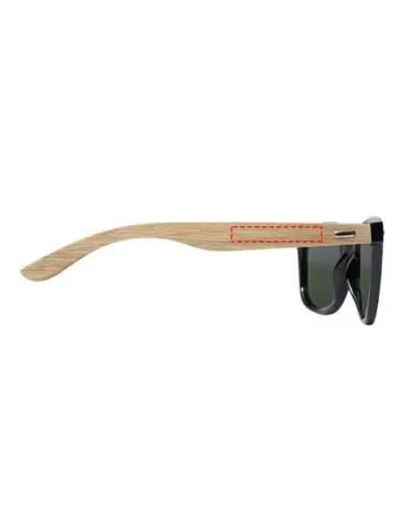 Gafas de sol polarizadas con cristal de espejo de PET reciclado/madera en caja de regalo Ecológica Personalizada 6127002