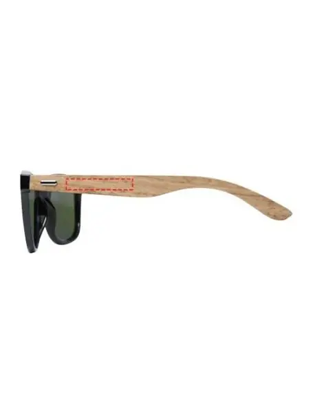 Gafas de sol polarizadas con cristal de espejo de PET reciclado/madera en caja de regalo Ecológica Personalizada 6127002