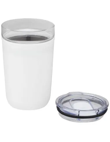 Vaso de vidrio de 420 ml con pared exterior de...